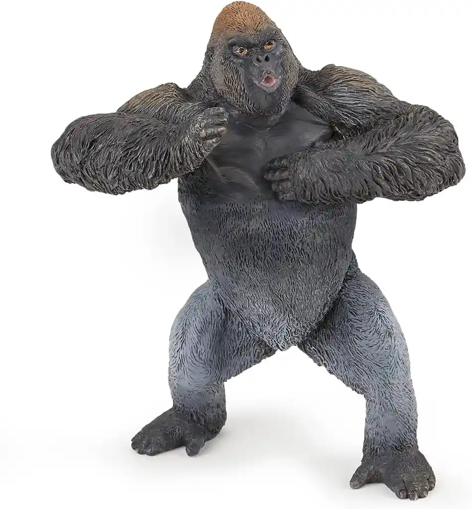 Figura Coleccionable Gorila De Montaña Pintada A Mano Papo