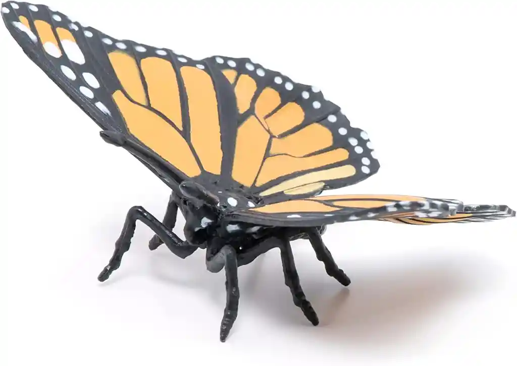 Figura Coleccionable Mariposa Monarca Pintada A Mano Papo