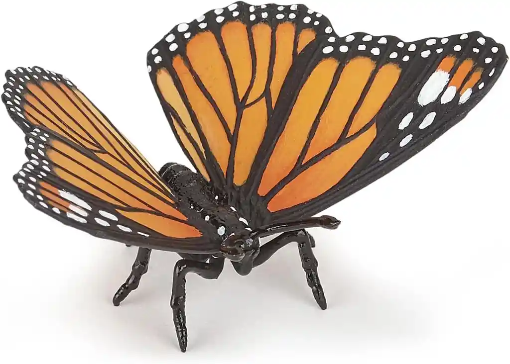 Figura Coleccionable Mariposa Monarca Pintada A Mano Papo