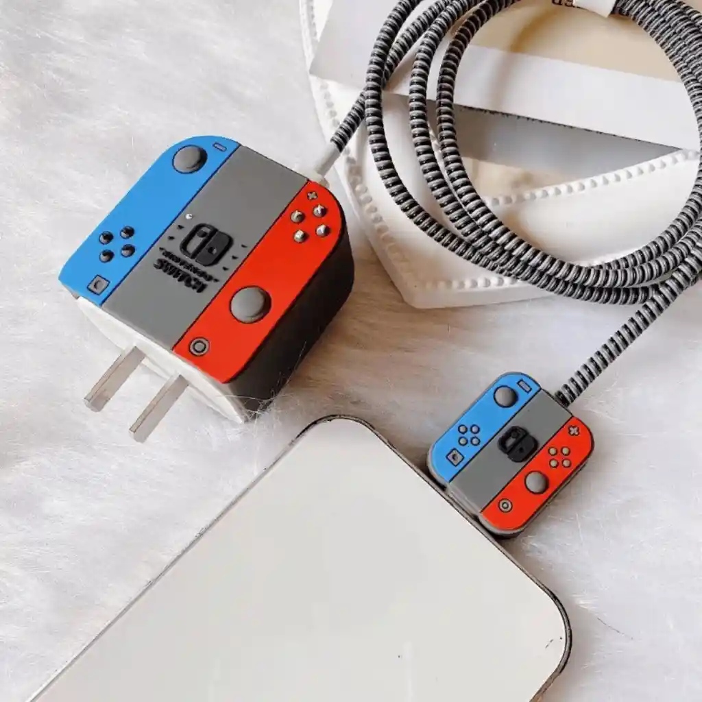 Protector De Cable + Protector De Cargador. Modelo: Nintendo Switch
