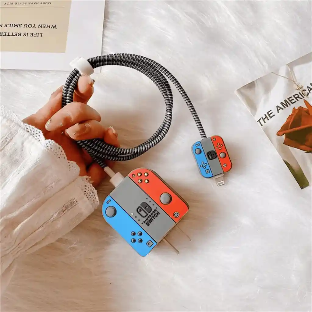 Protector De Cable + Protector De Cargador. Modelo: Nintendo Switch