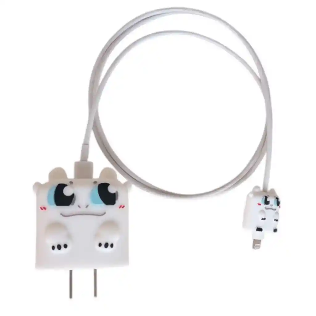 Kit Completo Protector De Cable + Protector De Cargador Iphone 18w/20w. Modelo: Furia Luminosa