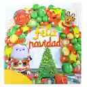 Arco Organico Para Navidad 75 Pc Papa Noel Y Renos