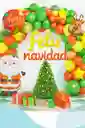 Arco Organico Para Navidad 75 Pc Papa Noel Y Renos