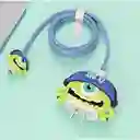 Kit Completo Protector De Cable + Protector De Cargador Iphone 18w/20w. Modelo: Mike Wazowski Monsters University