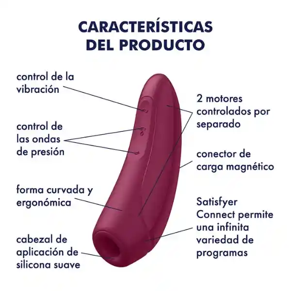 Satisfyer Curvy 1+ Succionador De Clitoris Con App Y Vibración Vino
