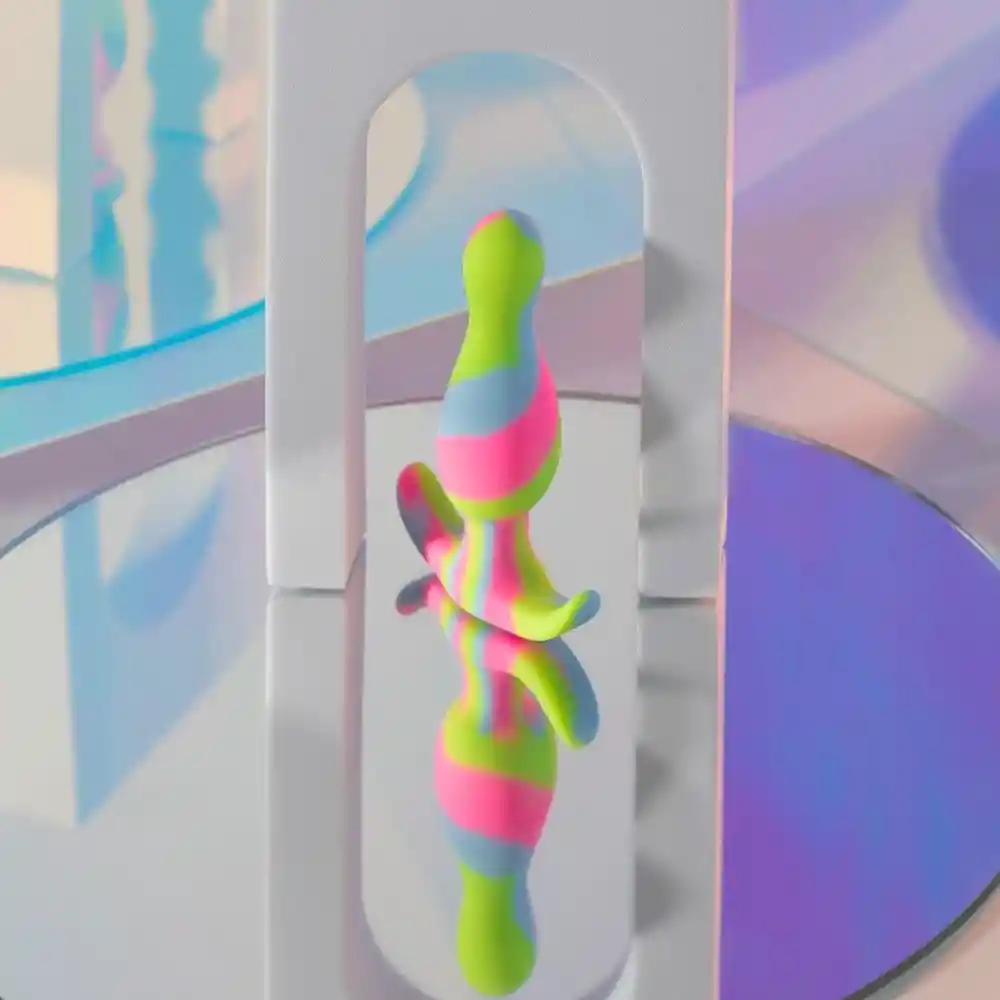 Plug Anal Kaleido 3" Siliconado Avant Blush Multicolor