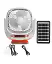 Ventilador Recargable Con Panel Solar Seisa Tyn-008bt Cantidad De Aspas 3 Estructura Blanco Aspas Blanco Diámetro 1 Cm