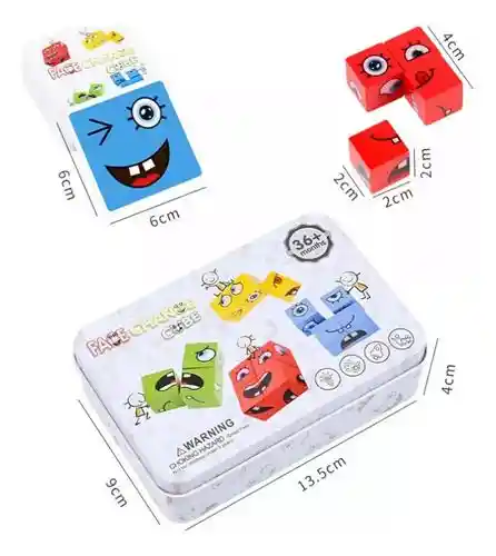 Juego De Mesa Cambia La Cara Montessori Cubo De Rubik Niños