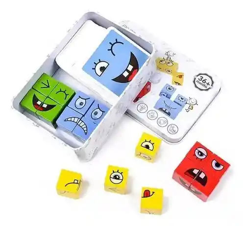 Juego De Mesa Cambia La Cara Montessori Cubo De Rubik Niños