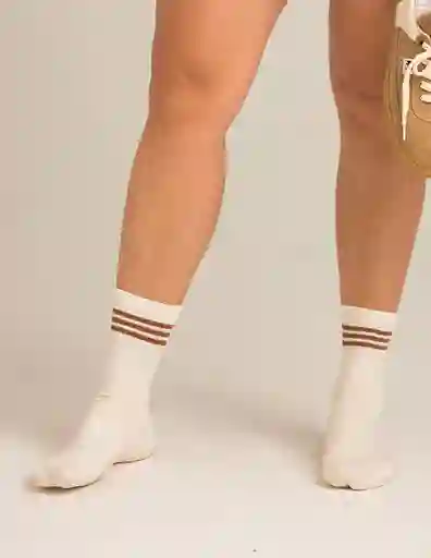 Medias 3 Rayas Caramelo