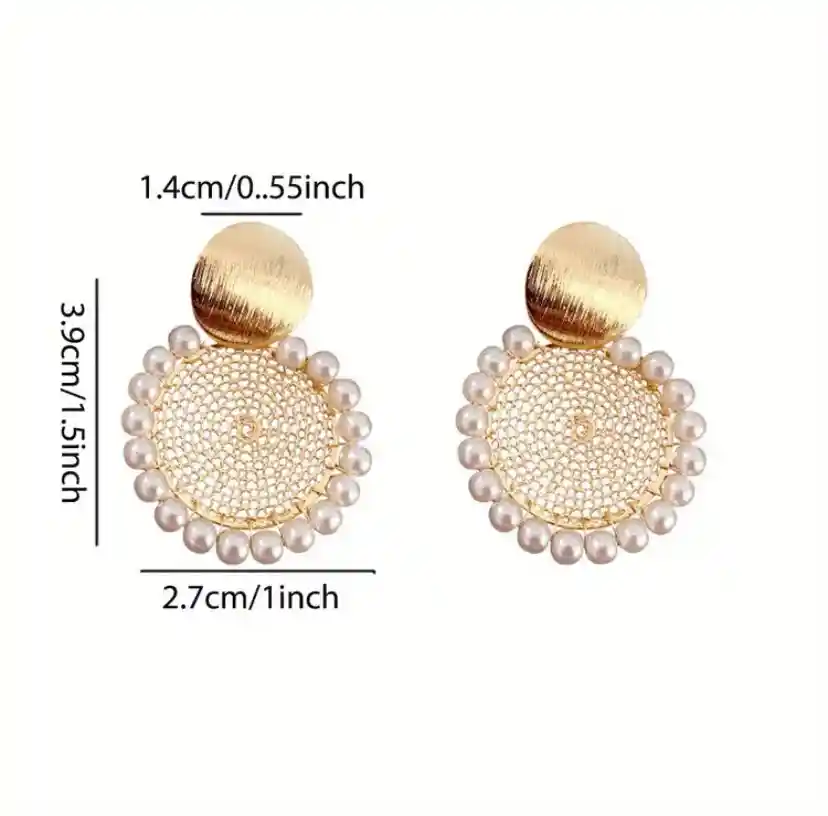 Aretes Sol De Perlas