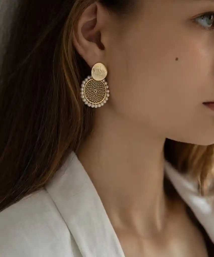 Aretes Sol De Perlas