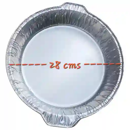 Molde En Aluminio Reforzado Redondo 28 Cms X 6 Cms De Alto