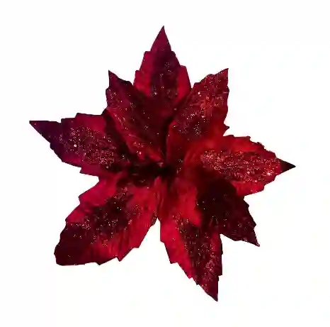 Flor De Navidad Rojo 35 Cm Flor Decoritiva