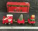 Tren Santa Claus 3 Piezas 32cm