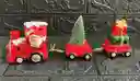Tren Santa Claus 3 Piezas 32cm