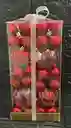 Bolas De Navidad X44 Unidades (4 #6) Y (40 #3) Rojas