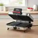 	 Sanduchera Plancha Waflera Oster 3 En 1 Placas Reversibles Plateada 4 Puestos Asador Antiadherente