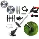 Guadaña Cortadora De Cesped Pasto Inalambrica Dos Baterias Recargable Sin Ruedas Negra