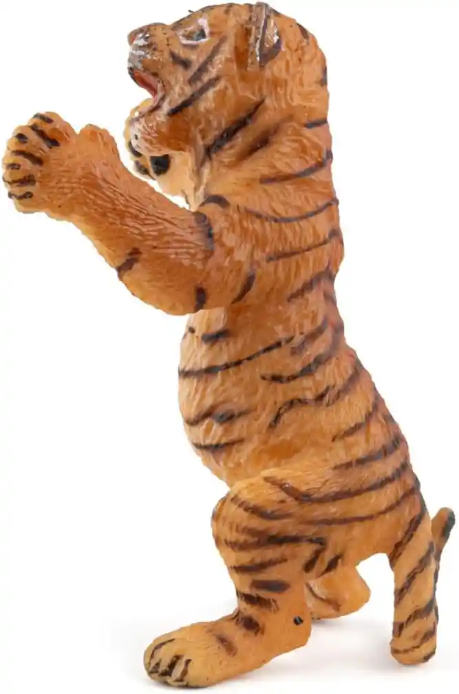 Figura Coleccionable Cría Tigre De Pie Pintada A Mano Papo