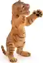 Figura Coleccionable Cría Tigre De Pie Pintada A Mano Papo
