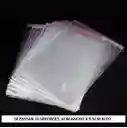 Bolsa Con Adhesivo Celofan 6cm X 9.5 Cm X 10 Unidades