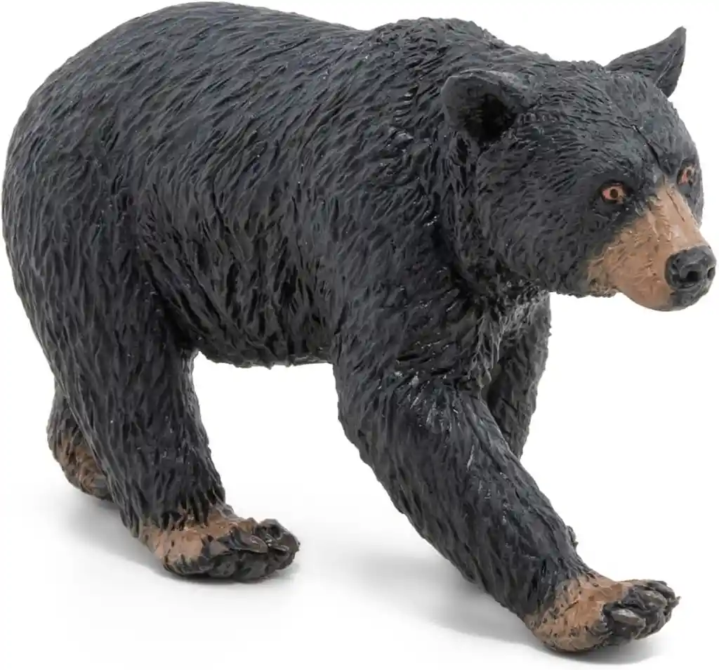 Figura Coleccionable Oso Negro Americano Pintada A Mano Papo
