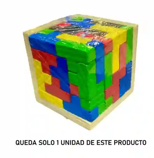 Cubo Tetris De Madera 3d Rompecabezas Ref Dm 1259