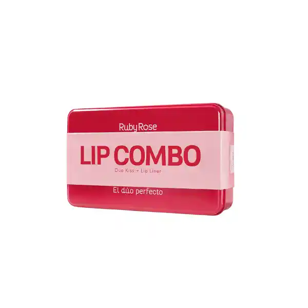 Kit Ruby Rose Lip Combo Labial+delineador Duo Kiss Rosa 02