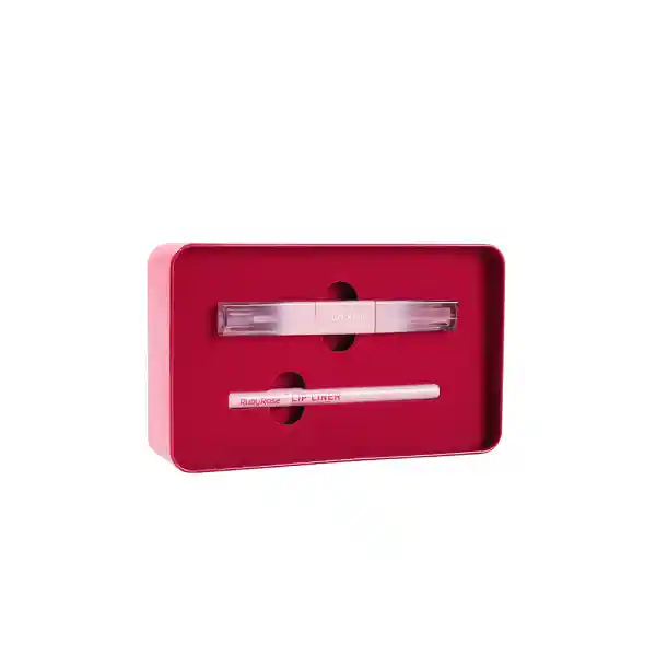 Kit Ruby Rose Lip Combo Labial+delineador Duo Kiss Rosa 04