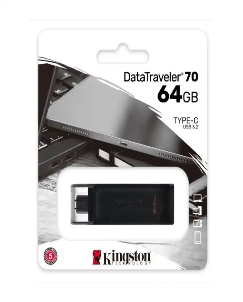 Kingston Datatraveler70 Memoria 64 Gb Usb Color Negro