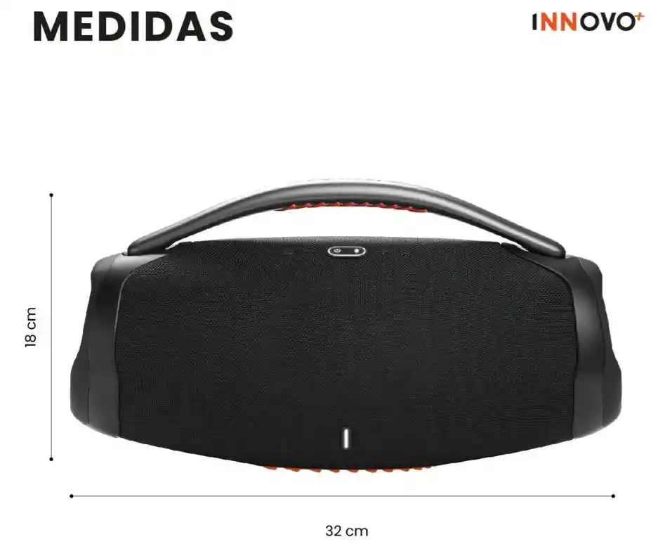 Parlante Bluetooth Booms Box 3 40w Portátil Negro