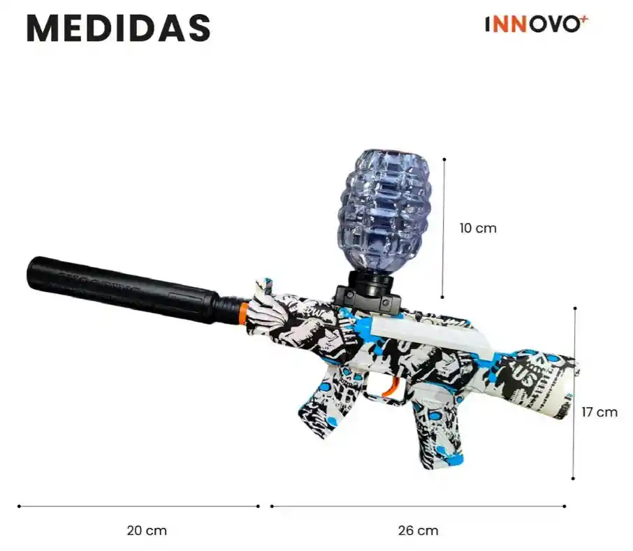 Rifle Juguete Mp5 Hidrogel Recargable + 10.000 Balas Recargable