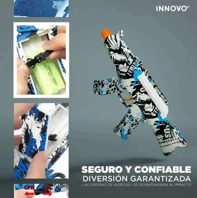 Rifle Juguete Mp5 Hidrogel Recargable + 10.000 Balas Recargable