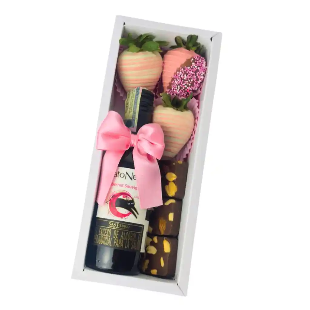 Fresas Con Chocolate X8 Con Vino