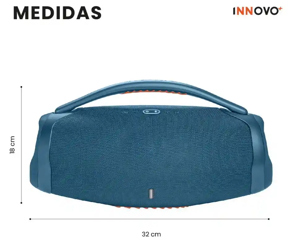Parlante Bluetooth Booms Box 3 40w Portátil Azul