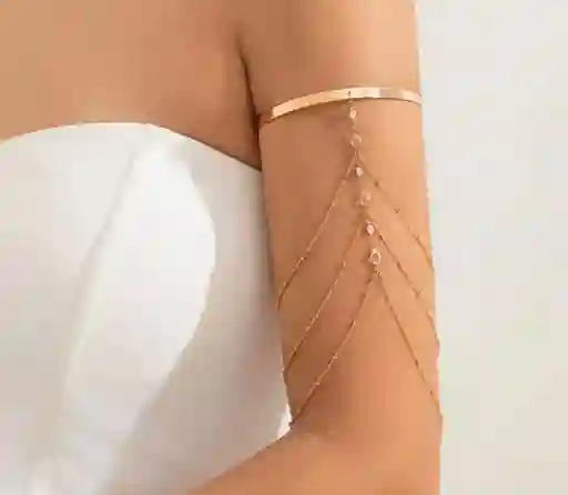 Pulcera / Acccesorio Para Brazo Aro Plateado / Brazalete
