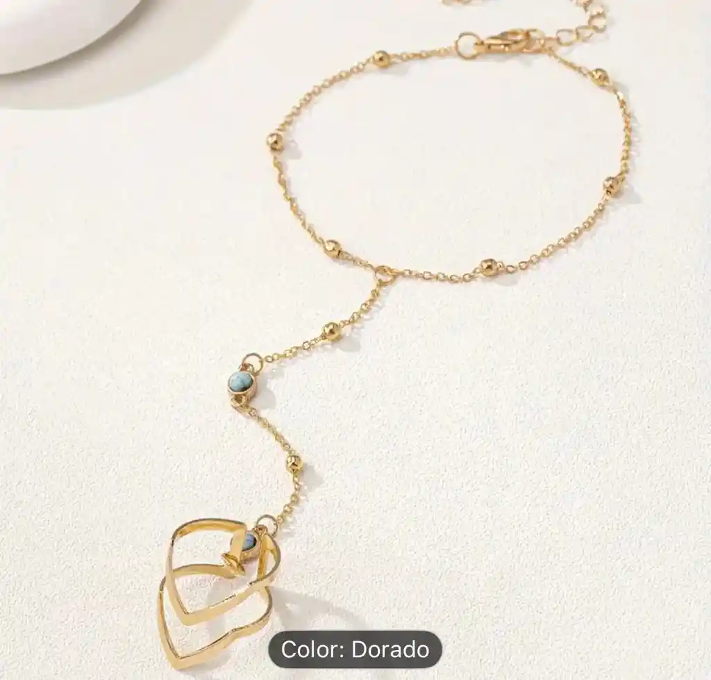 Pulcera Perla Turquesa Con Anillo De Enlace / Pulcera Y Anillo Unidos