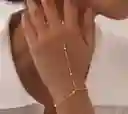 Pulcera Valines Dorada Y Anillo De Enlace / Pulcera Y Anillo Unidos