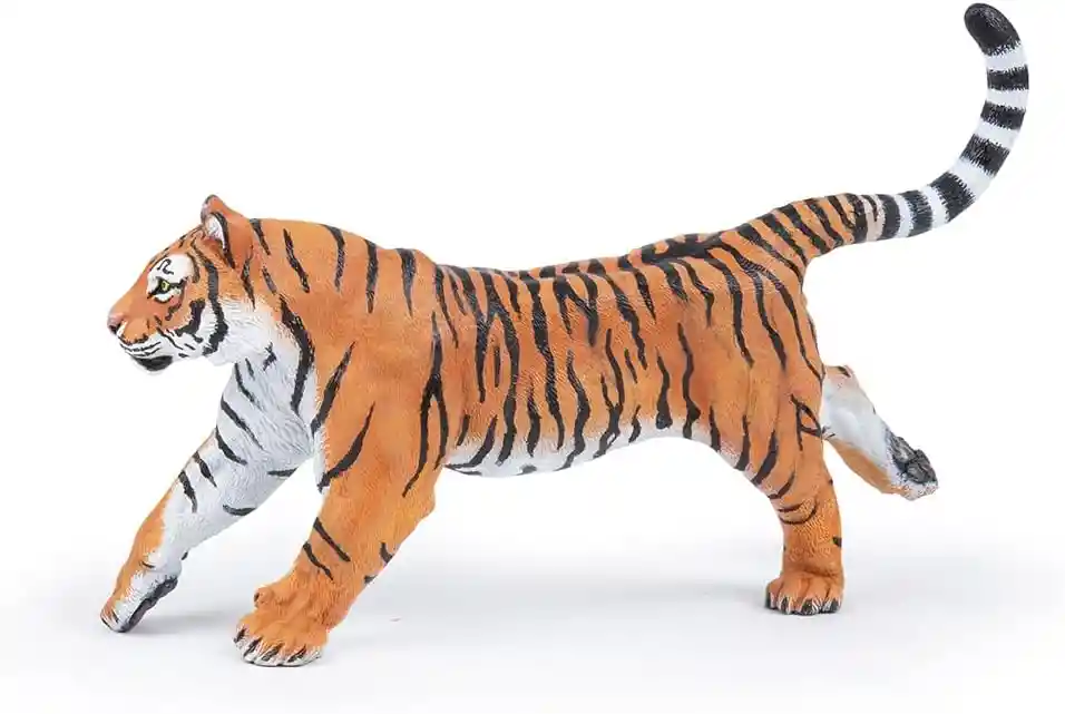 Figura Coleccionable Tigre Corriendo Pintada A Mano Papo