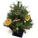 Caja De Pino Navideño Con Frutas Preservadas