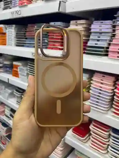 Iphone 14 Plus | Case Premium | Forro Rigido | Carcasa Protectora Con Soporte | Beige