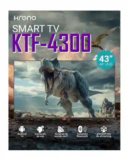 Televisor Krono Ktf-4300 43 4k Ultra Hd Smart Tv Incluye Soporte