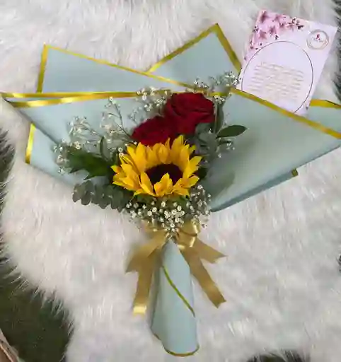 Ramo De Girasol Y Rosas