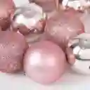 Bolas Navideñas Set Diseños Surtidos 12 Esferas Navidad Oro Rosa Pequeñas