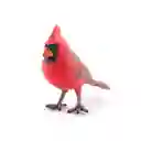 Figura Coleccionable Pájaro Cardenal Rojo Pintada A Mano