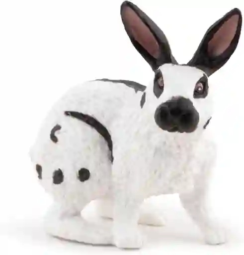 Figura Coleccionable Conejo Blanco Pintada A Mano Papo