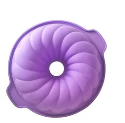 Molde Hornear De Silicona Espiral Con Hueco Central Repostería