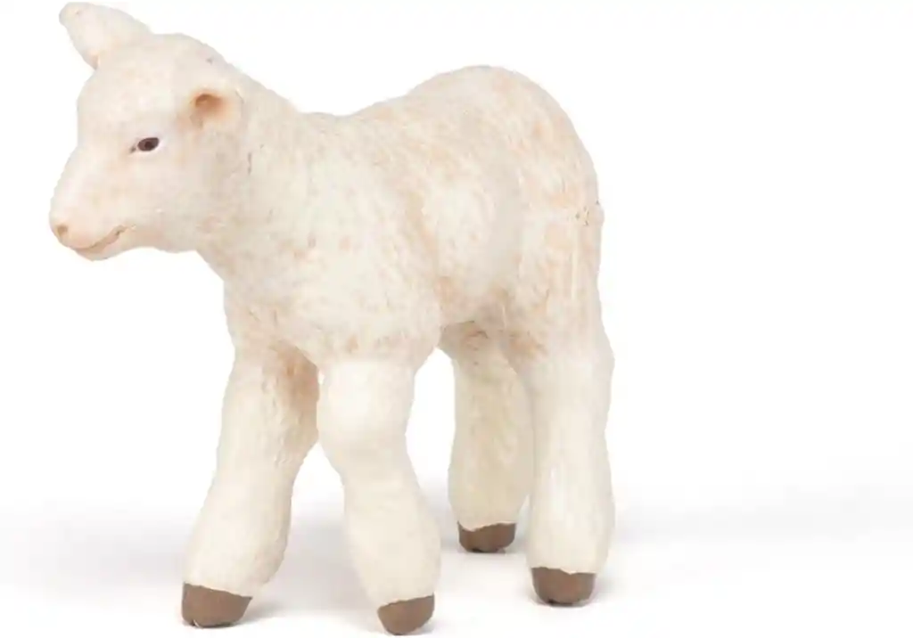 Figura Coleccionable Cordero Pintada A Mano Papo
